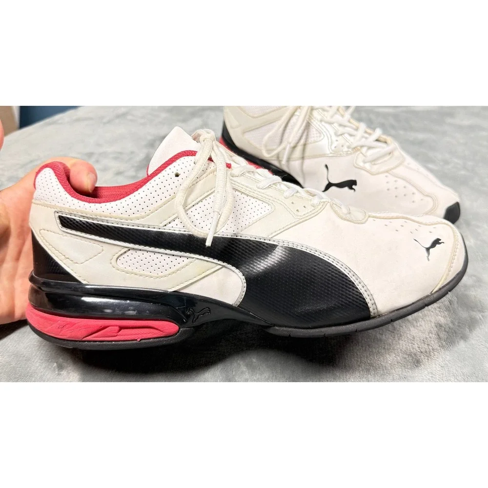 Puma Sneakers Mens 10.5 White Red ArchTec Running Athletic Shoes